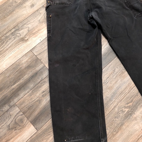 Carhartt Black Double Knee Overalls 42 x 34 Semi Distressed. 
great look - Picture 8 of 11